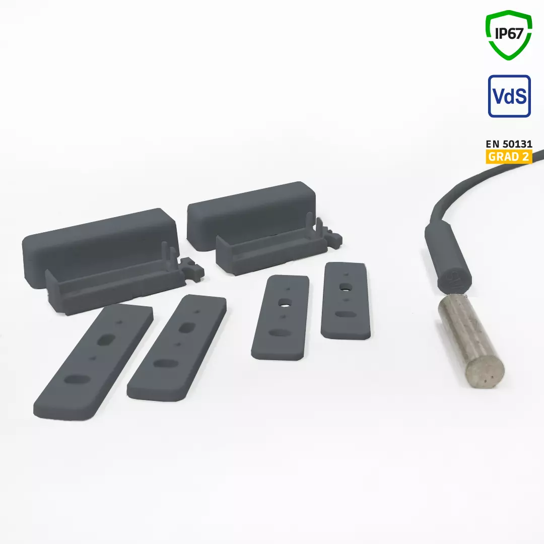 Magnetkontakt MSA-LZ mit Kabel 4 m, grau Magnetkontakt MSA-LZ mit Kabel 4 m, grau