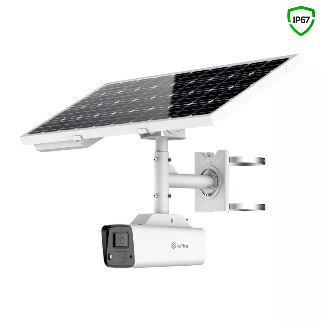 SAFIRE IP Bullet-Kamera 4 MP mit Solarpanel SAFIRE IP Bullet-Kamera 4 MP mit Solarpanel