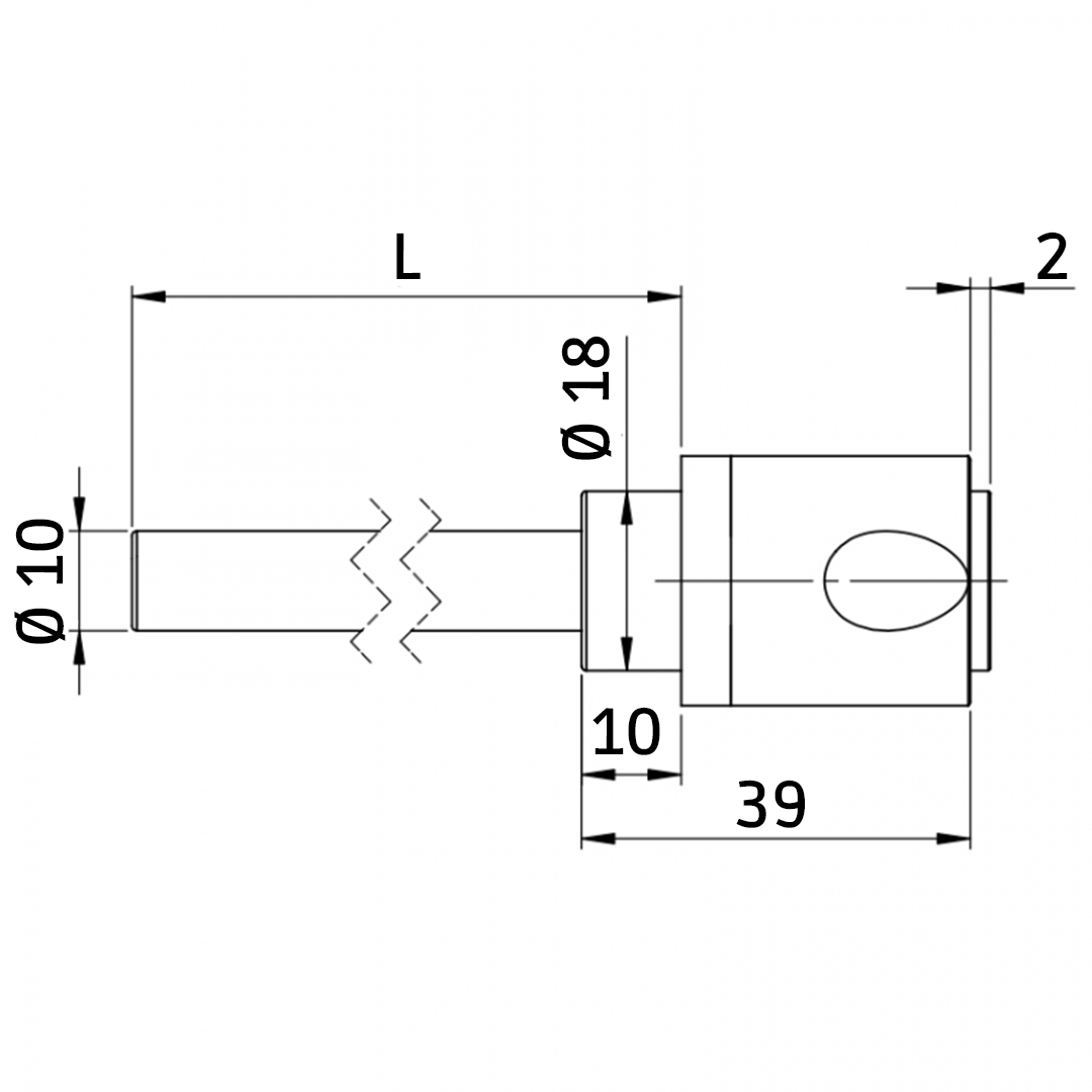 mechanisches Bauteil, linearer Aktuator, d-Schaft, zylindrischer Schaft, kompakter Aktuator