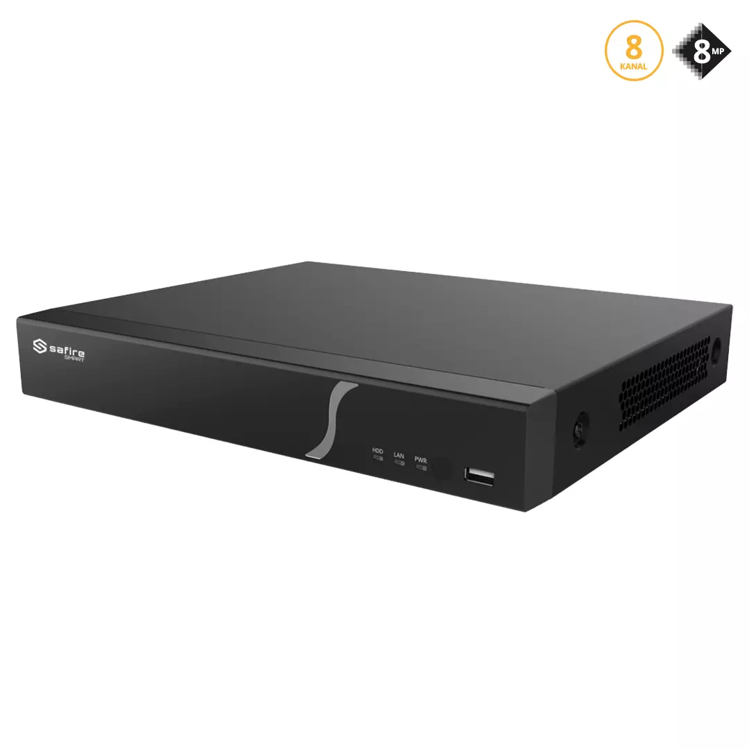 SAFIRE SMART 8MP NVR-Rekorder, 8-Kanal (nicht mehr lieferbar)