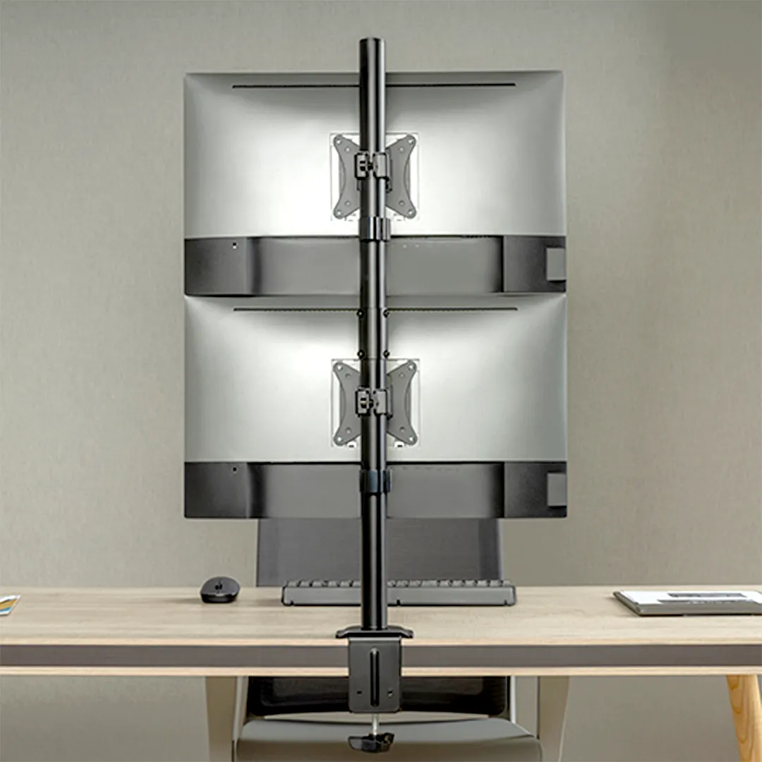 Monitorständer, Dual Monitorarm, Schreibtischhalterung, Metall, Kabelmanagement