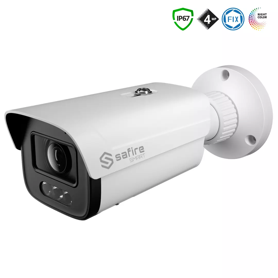 SAFIRE SMART 4MP Night Color Bullet-Kamera mit Fix-Objektiv, IP SAFIRE SMART 4MP Night Color Bullet-Kamera mit Fix-Objektiv, IP