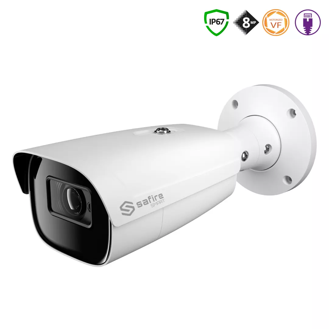 SAFIRE SMART 8MP Bullet-Kamera mit Motorzoom-Objektiv, IP SAFIRE SMART 8MP Bullet-Kamera mit Motorzoom-Objektiv, IP