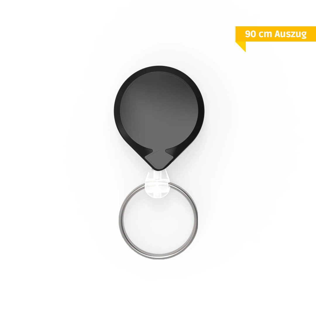 KEY-BAK Schlüsselrolle MINI mit Wäscheklammer-Clip, 90cm, schwarz