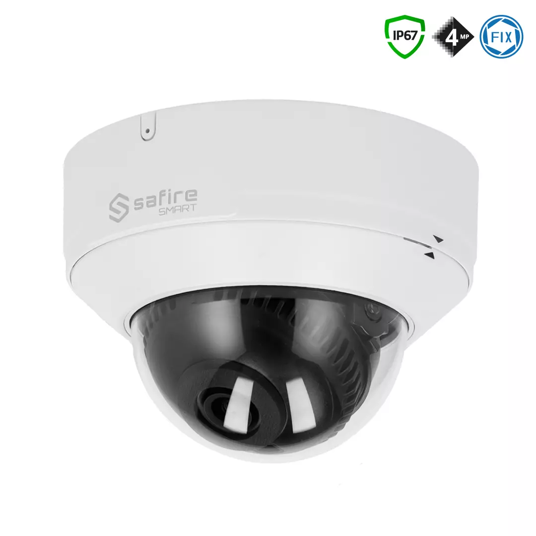 SAFIRE SMART 4MP Anti Vandal Dome-Kamera mit Fix-Objektiv, IP SAFIRE SMART 4MP Anti Vandal Dome-Kamera mit Fix-Objektiv, IP