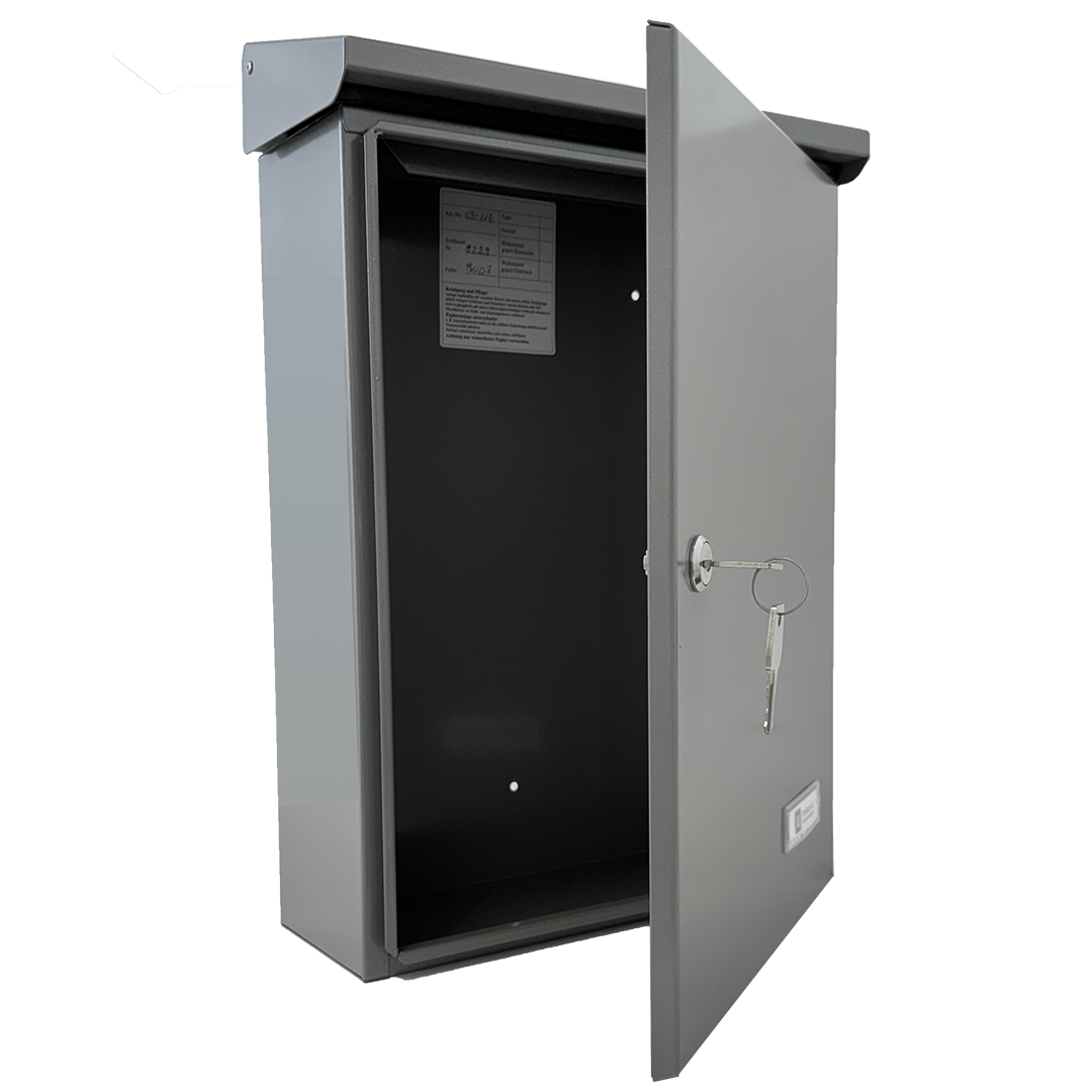 JU Einzelbriefkasten 03-116, graualuminium