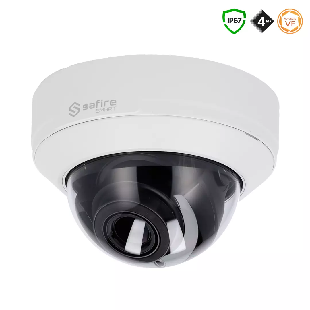 SAFIRE SMART 4MP Anti Vandal Dome-Kamera mit Motorzoom-Objektiv, IP SAFIRE SMART 4MP Anti Vandal Dome-Kamera mit Motorzoom-Objektiv, IP