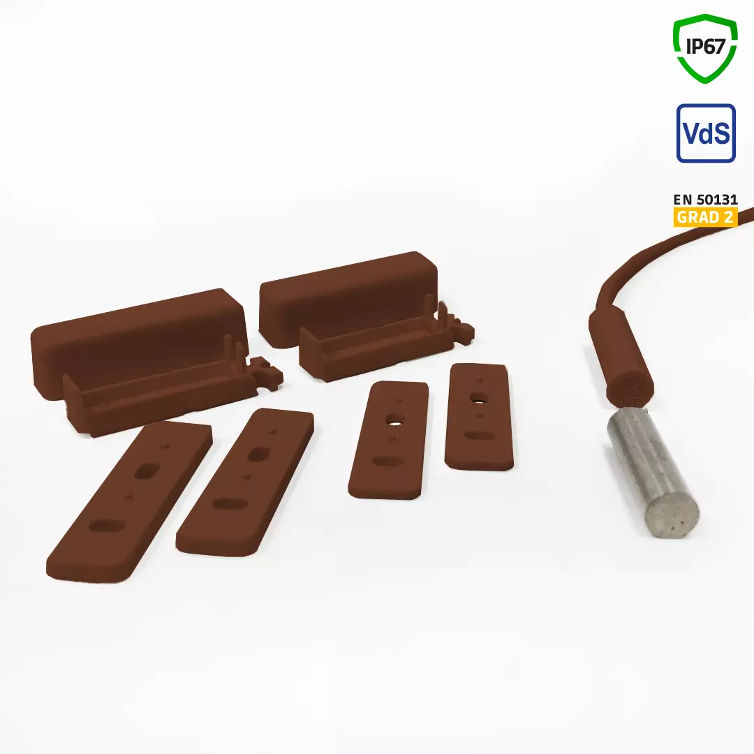 Magnetkontakt MSA-LZ mit Kabel 4 m, braun Magnetkontakt MSA-LZ mit Kabel 4 m, braun