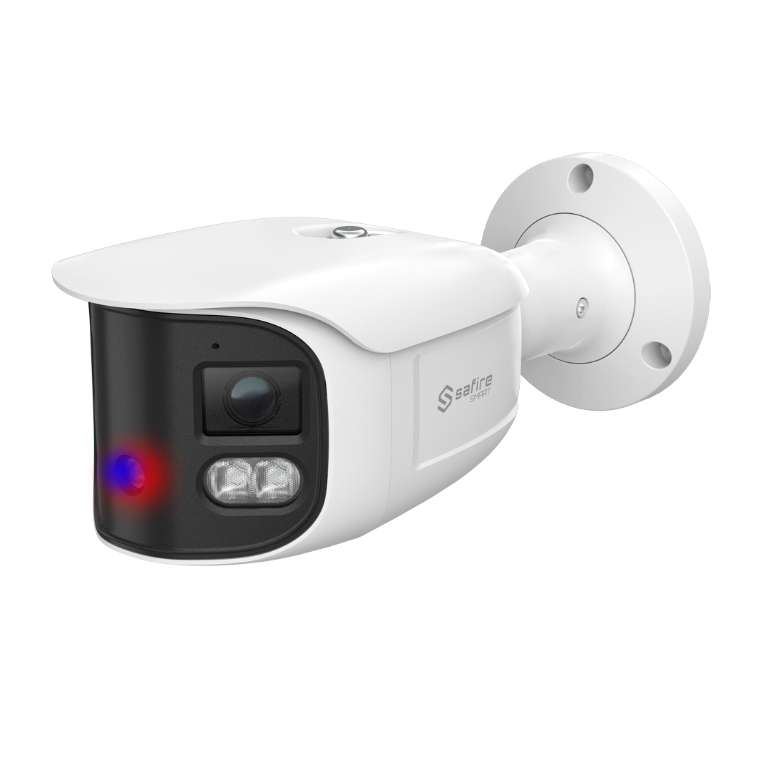 Sicherheitskamera, Außenkamera, Bewegungssensor, LED-Licht, White