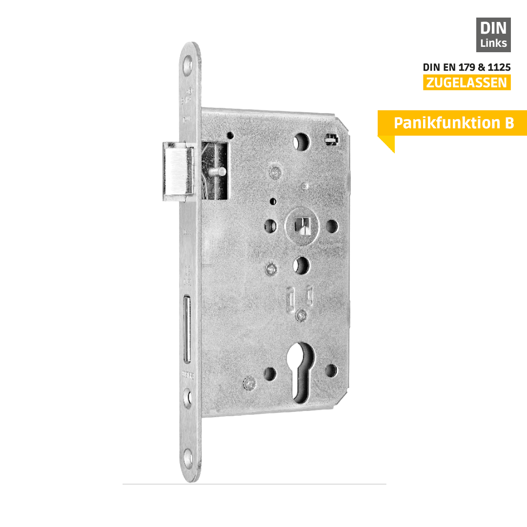 BMH FH-Panik-Einsteckschloss 1028, Panik B, F24x235/65/72/9 Links