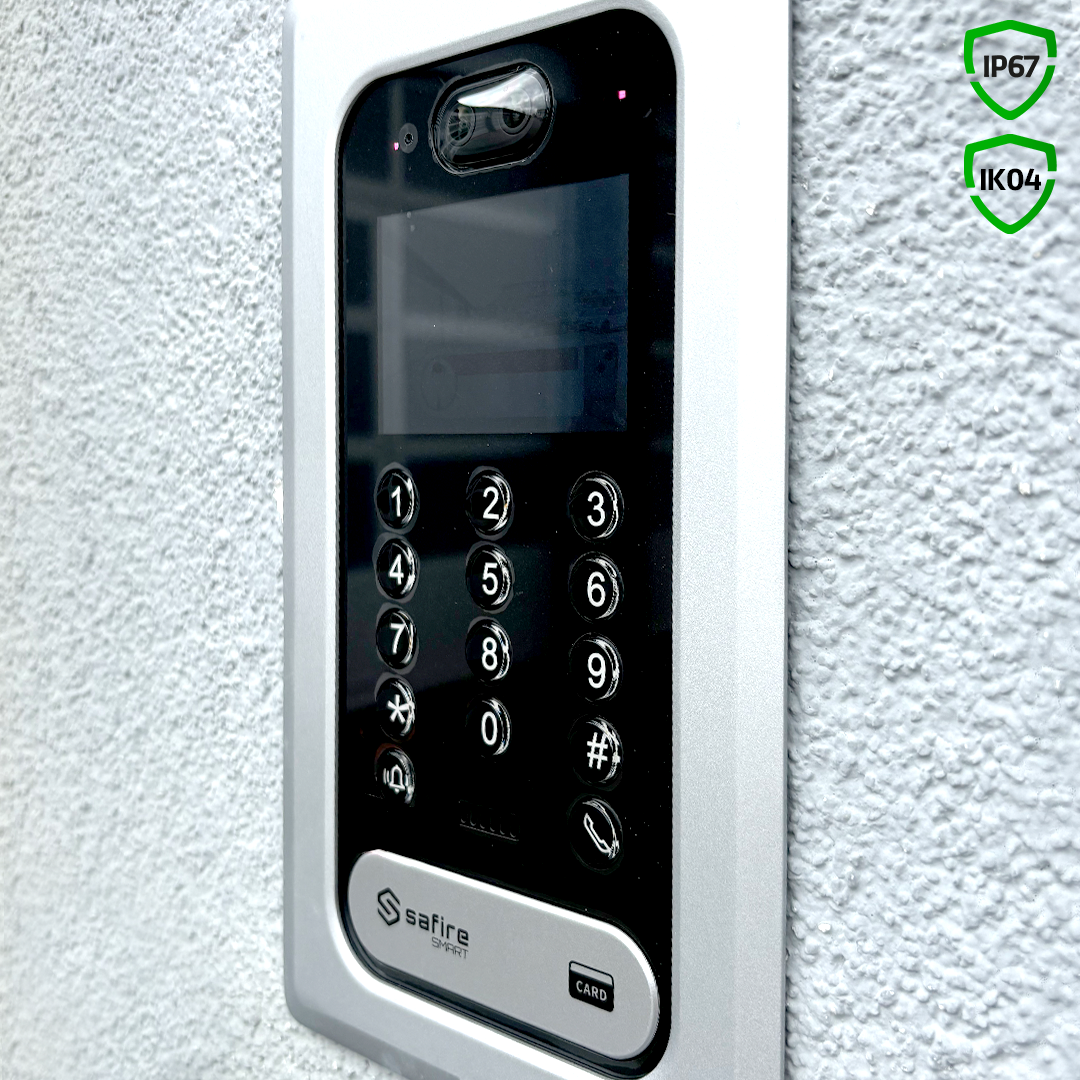 Tastatur, LED-Display, Kartenleser, Haustelefon, IP66 Schutz