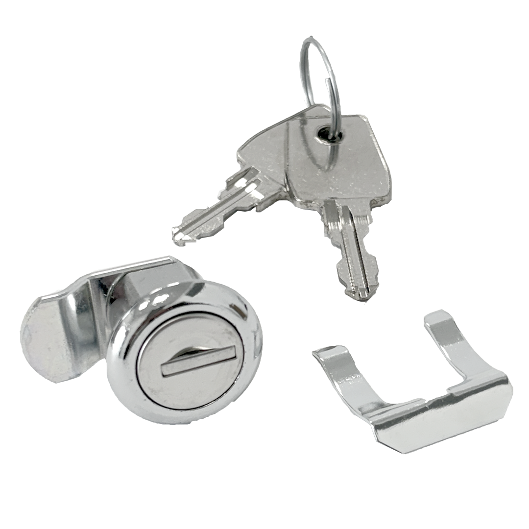 Schloss-Set, Schlüsselloch-Verschluss, Möbelverschluss, Rundschloss, Schraubenschlüssel kompatibel