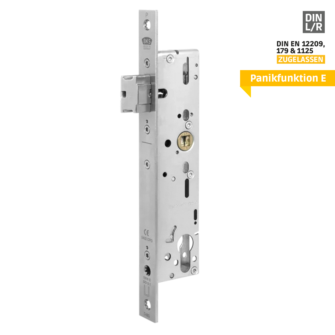 BKS selbstverriegelndes Fallen-Einsteckschloss B-1916, Panik E, F24x270/92/9