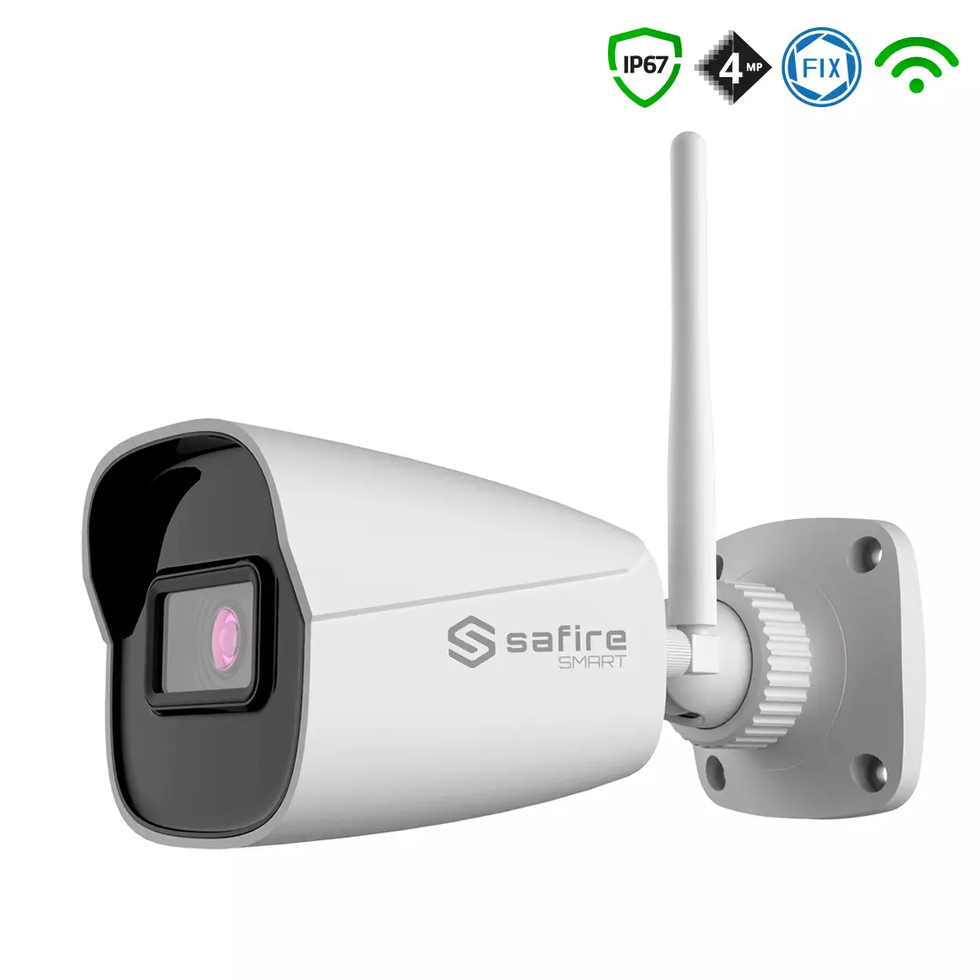 SAFIRE SMART 4MP Bullet-Kamera mit Fix-Objektiv, WiFi / IP SAFIRE SMART 4MP Bullet-Kamera mit Fix-Objektiv, WiFi / IP