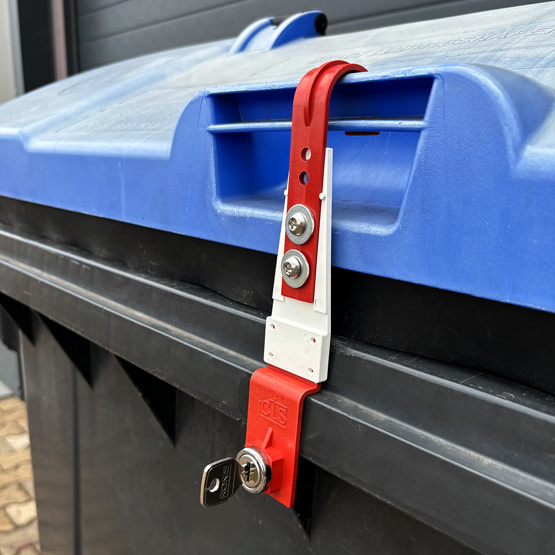 C.T.S. Mülltonnenverschluss für Griffcontainer (660-1100 l), verschiedenschließend