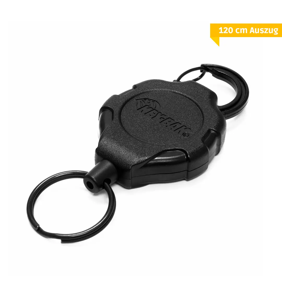 KEY-BAK Schlüsselrolle Ratch-IT mit Karabiner & Seilstopp, 120cm KEY-BAK Schlüsselrolle Ratch-IT mit Karabiner & Seilstopp, 120cm