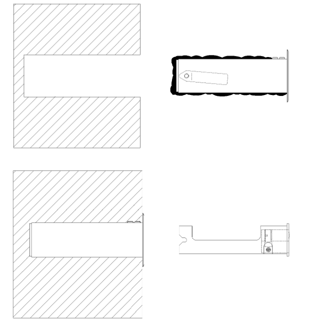 Schlüsseltresor TR777 mit Abdeckkranz, Edelstahl, 160x45 mm