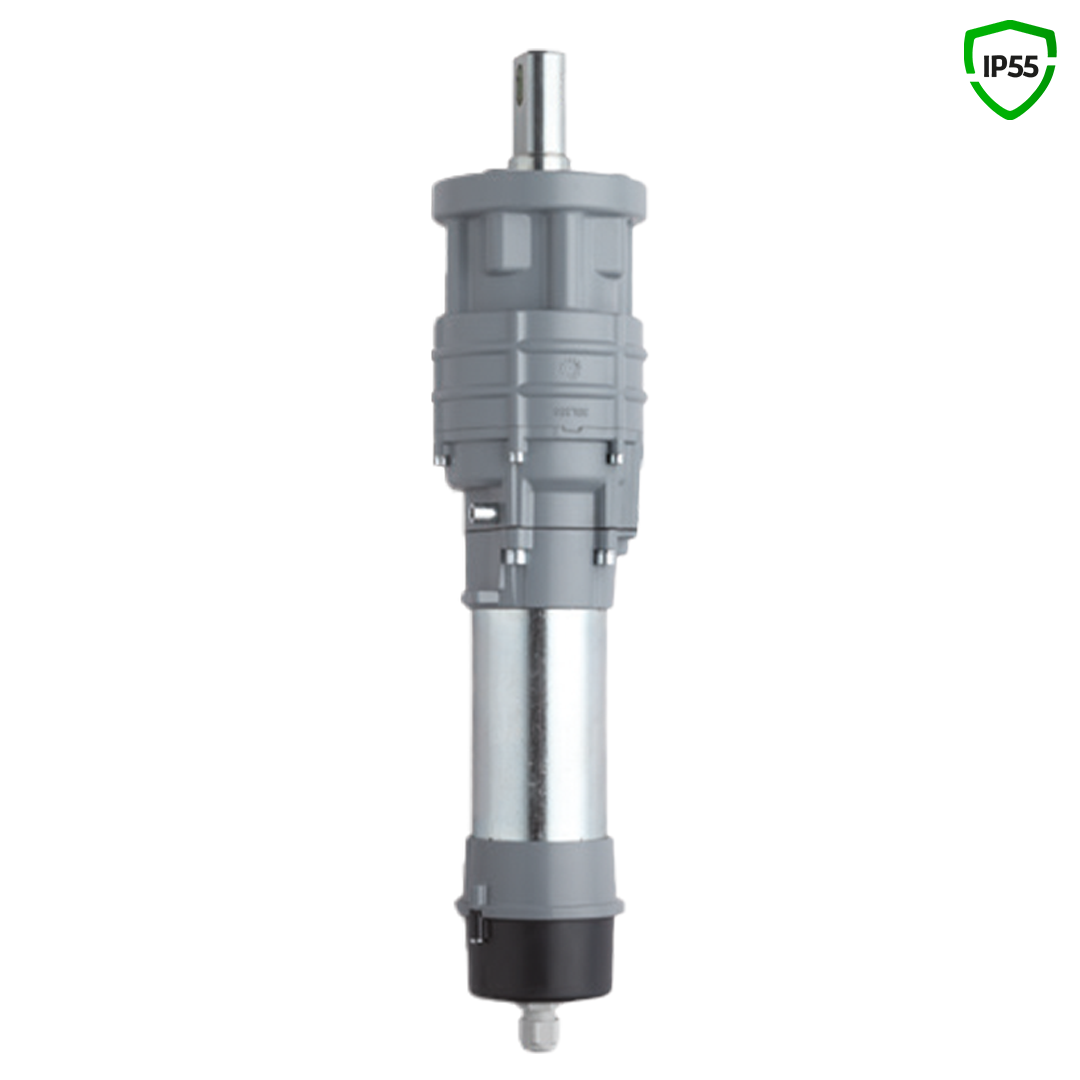 Unterwasserpumpe, Wasserpumpe, Industrielpump, grau Kunststoff, Metallschaft