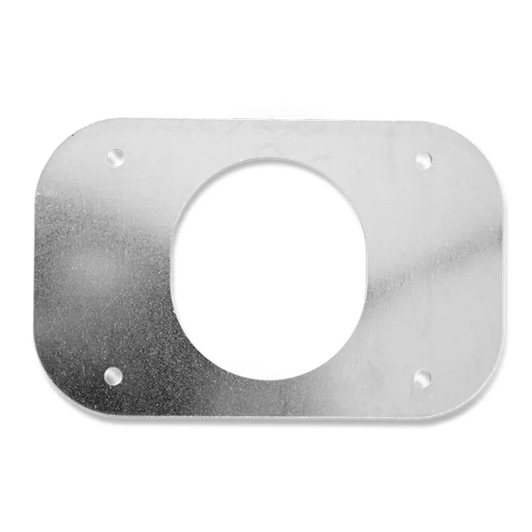 metal, platte, rechteckig, loch, montageöffnung