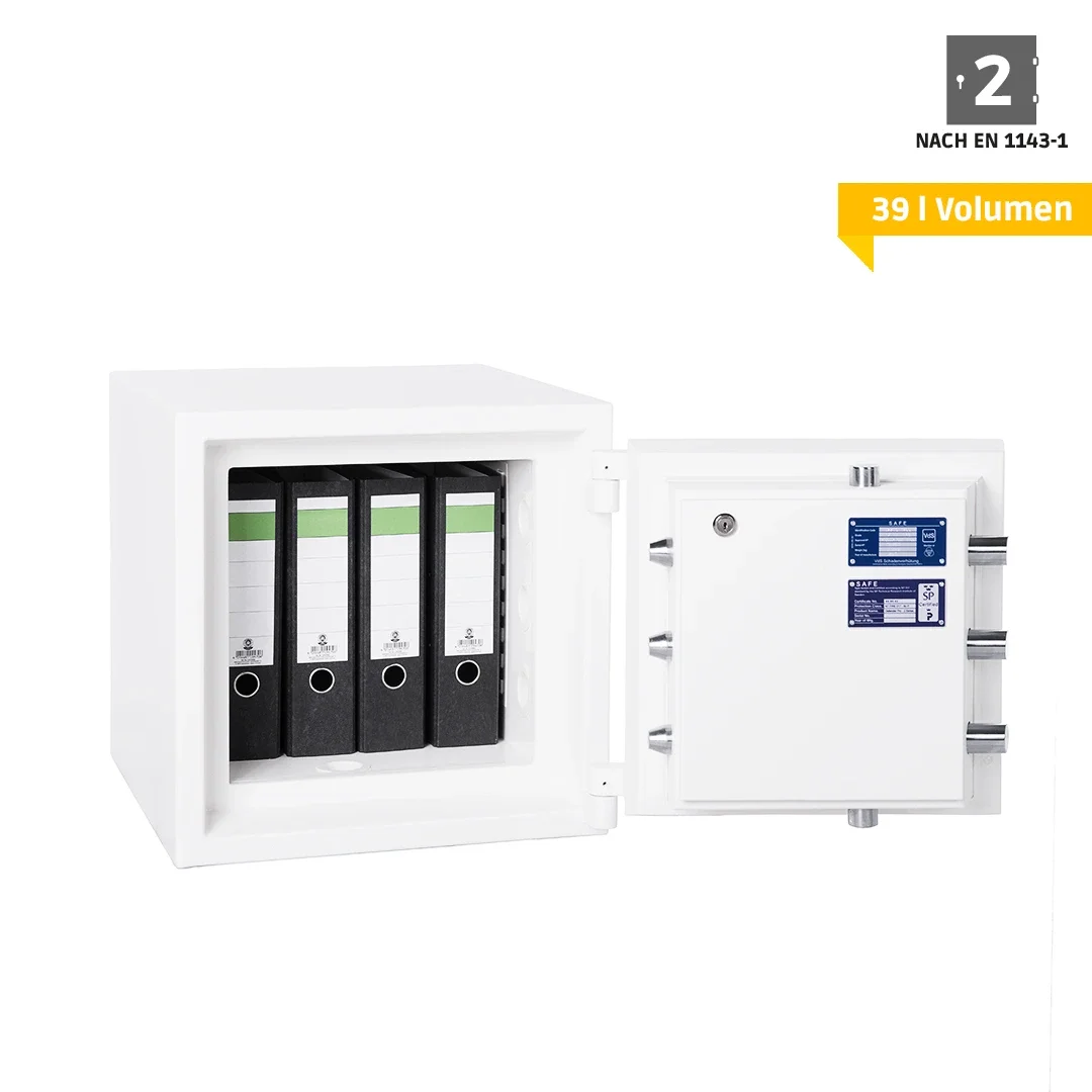 weißer Wertschutztresor TA 21 mit Elektronikschloss