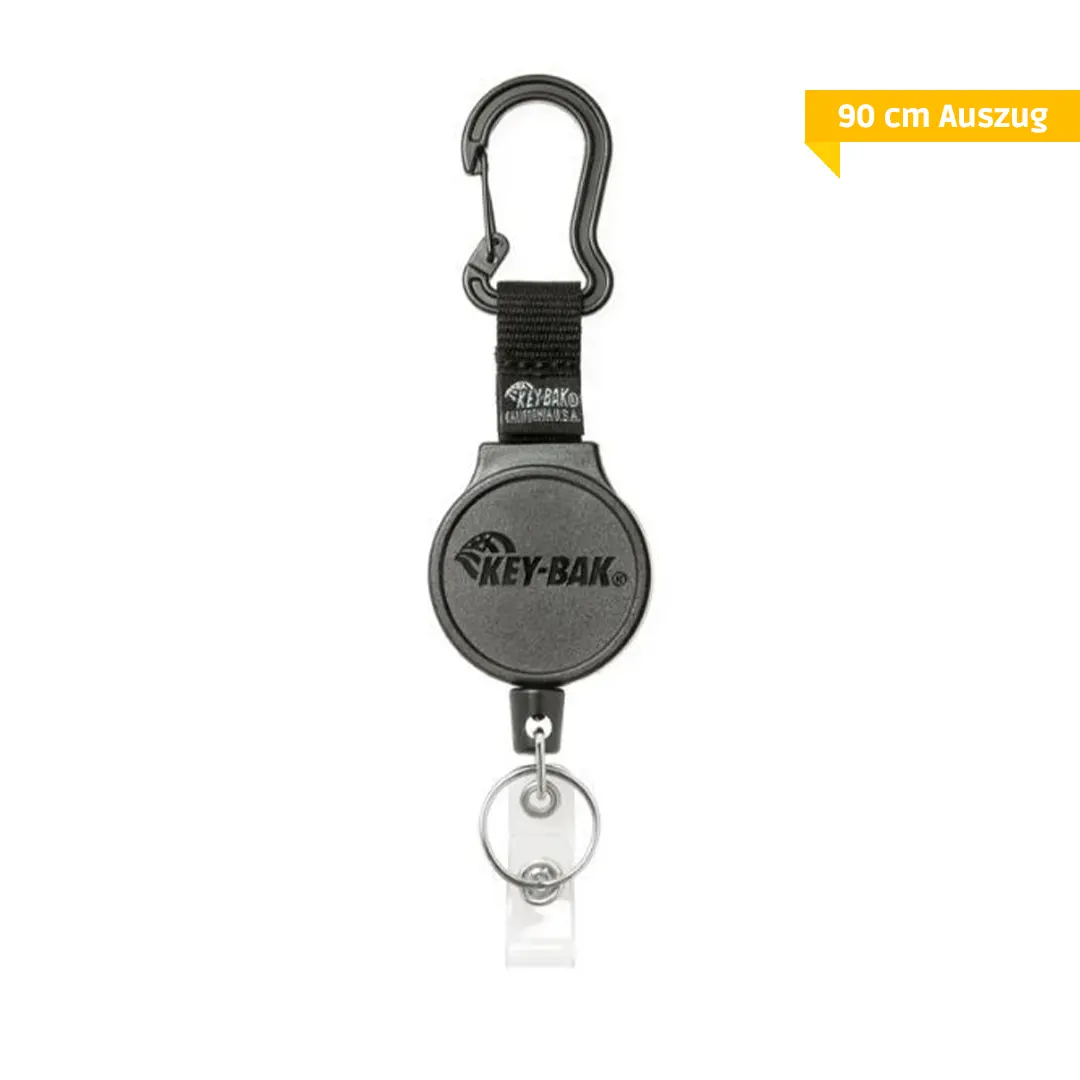 KEY-BAK Schlüsselrolle MID6-DUO mit Karabiner & Kartenhalter, 90cm KEY-BAK Schlüsselrolle MID6-DUO mit Karabiner & Kartenhalter, 90cm