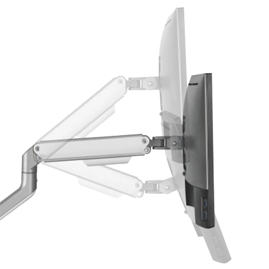 monitorarm, verstellbar, doppelte gelenke, schreibtischhalterung, usb-anschluesse
