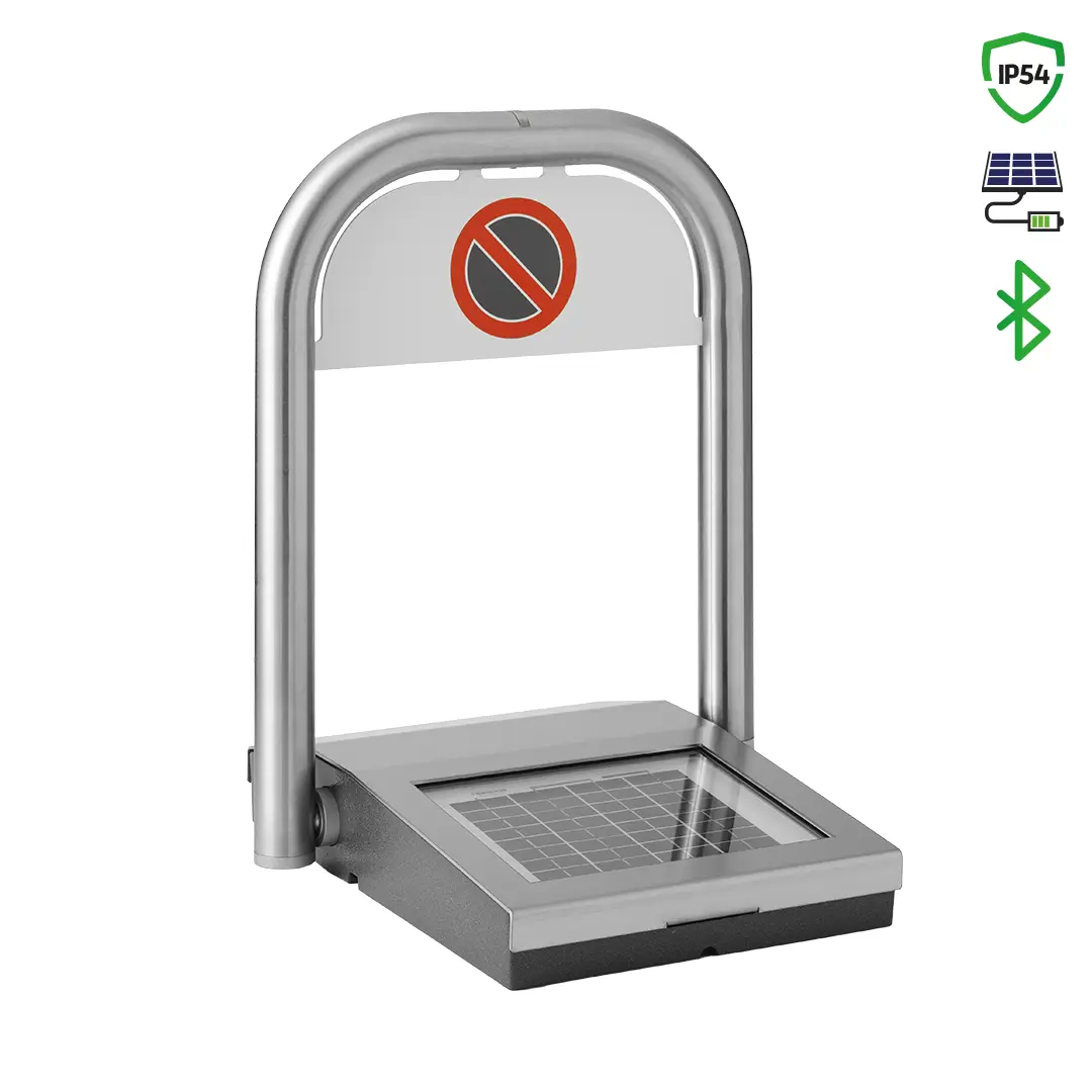 CARDIN elektrische Parkplatzsperre mit Solarpanel, Anwesenheitsmelder & Bluetooth