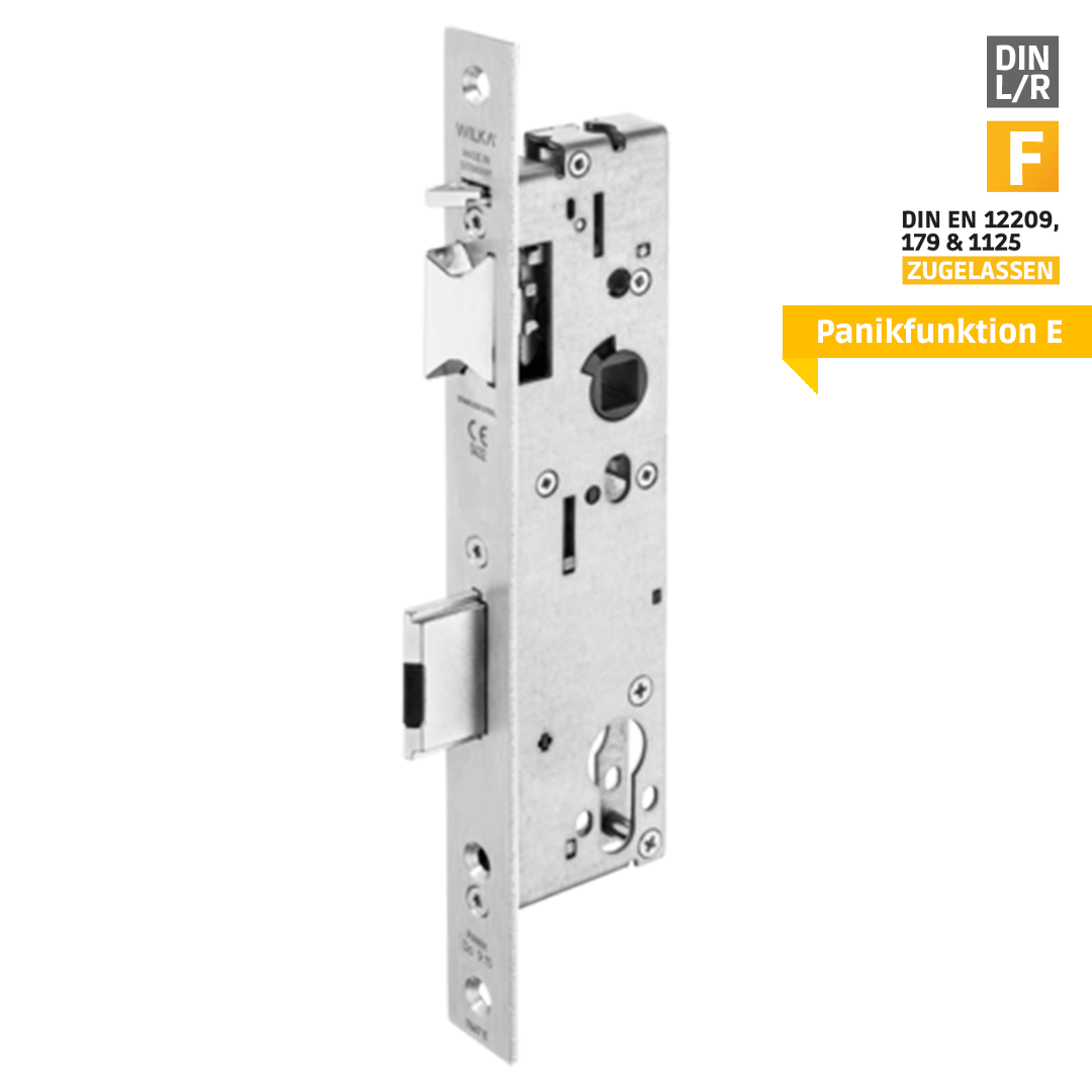 WILKA selbstverriegelndes Anti-Panik-Einsteckschloss 7667, Panik E, F24x245/92/9