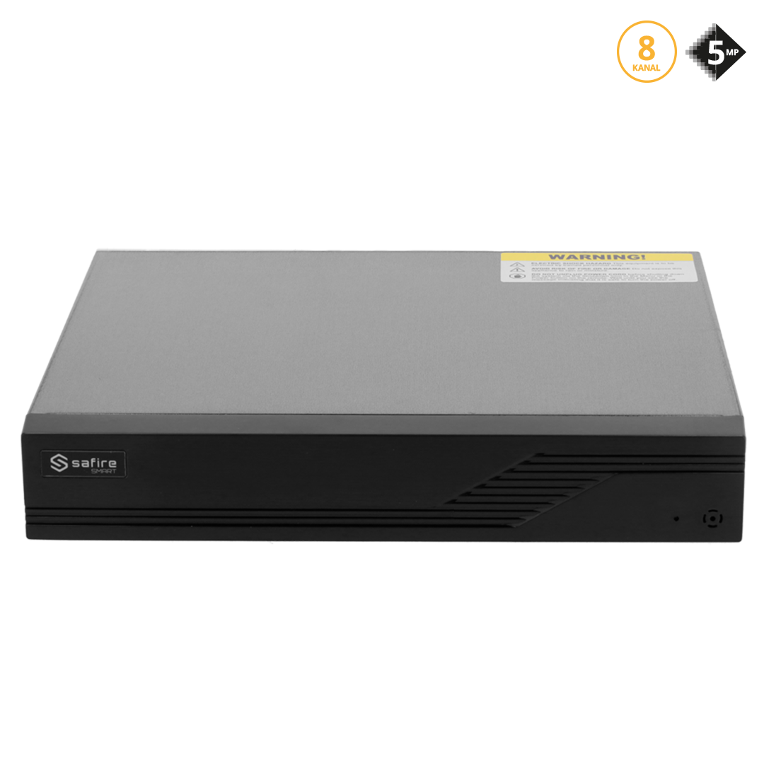 Netzwerkrecorder, DVR, HDD-Recorder, 8-Kanal, Silber/Anthrazit