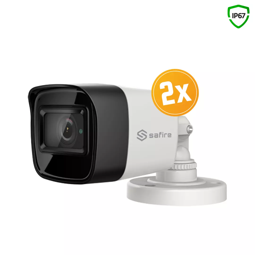 SAFIRE Starterset 2x Bullet 2 MP, analog