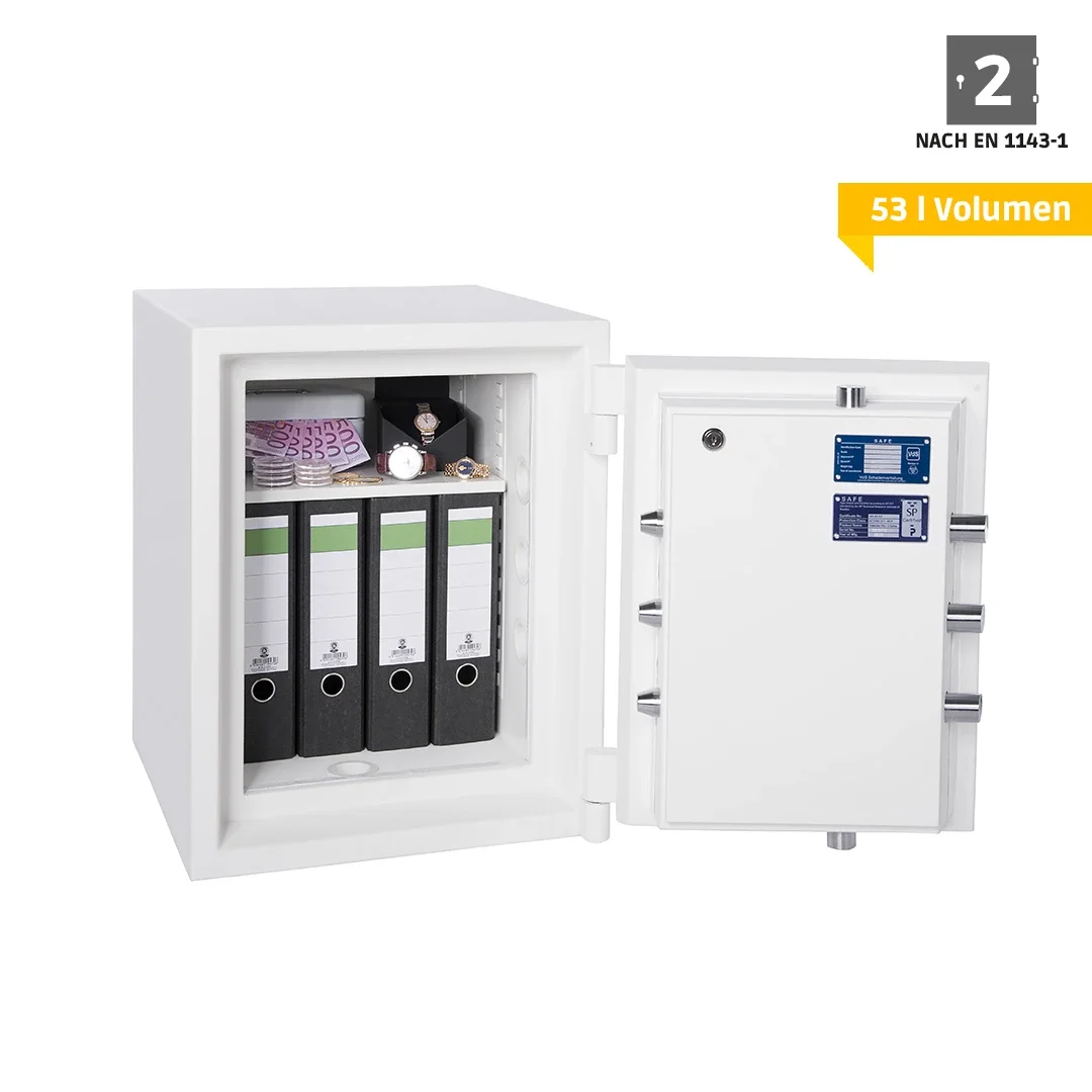 weißer Wertschutztresor TA 22 mit Elektronikschloss
