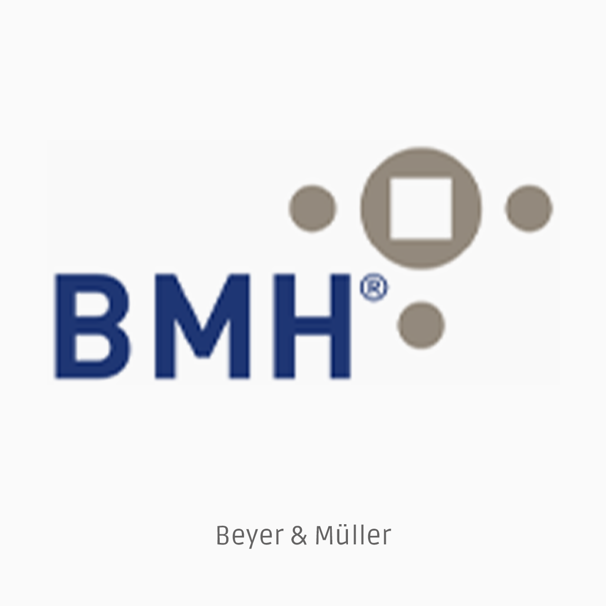 BMH, Beyer–Müller, Logo, Logo mit Kreisen, blaues Textlogo