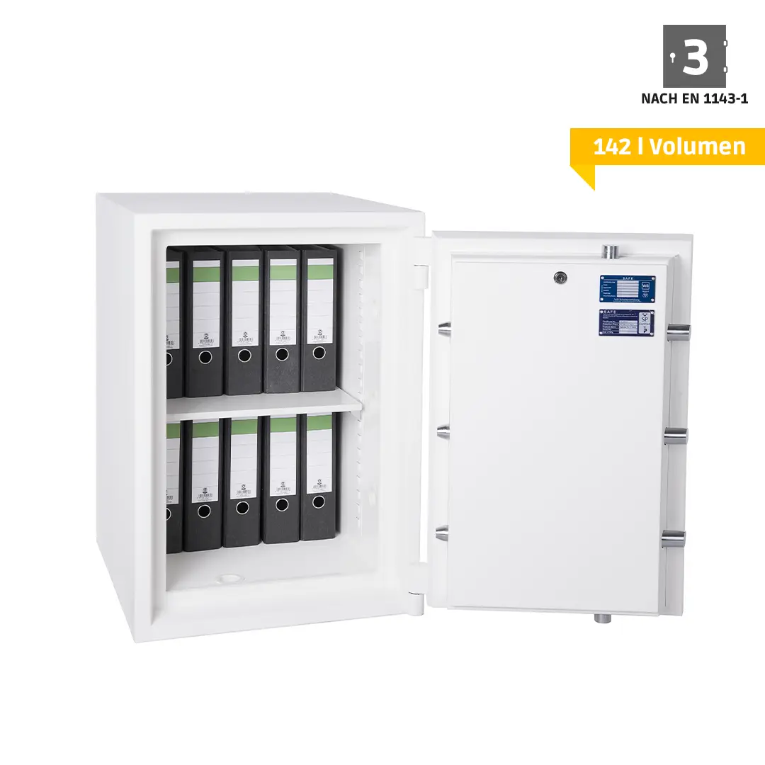 weißer Wertschutztresor TA 34 mit Elektronikschloss