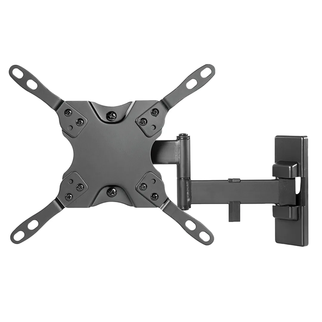 Monitor Wandhalterung, TV-Halterung, Doppelarm, neigbar einstellbar, schwarz Metall