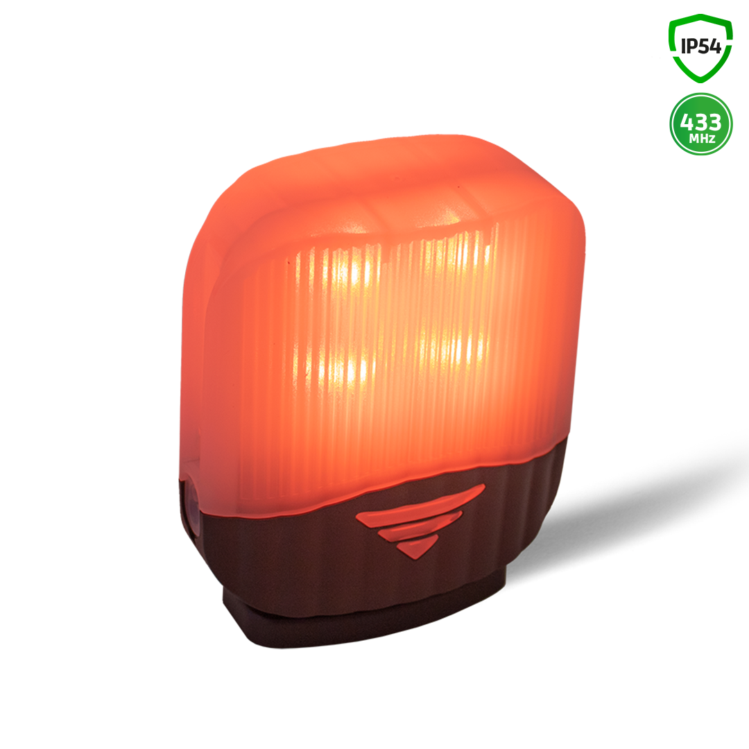 Warnlicht, Blinklicht, LED-Lampe, orange Licht, Lichtsignal
