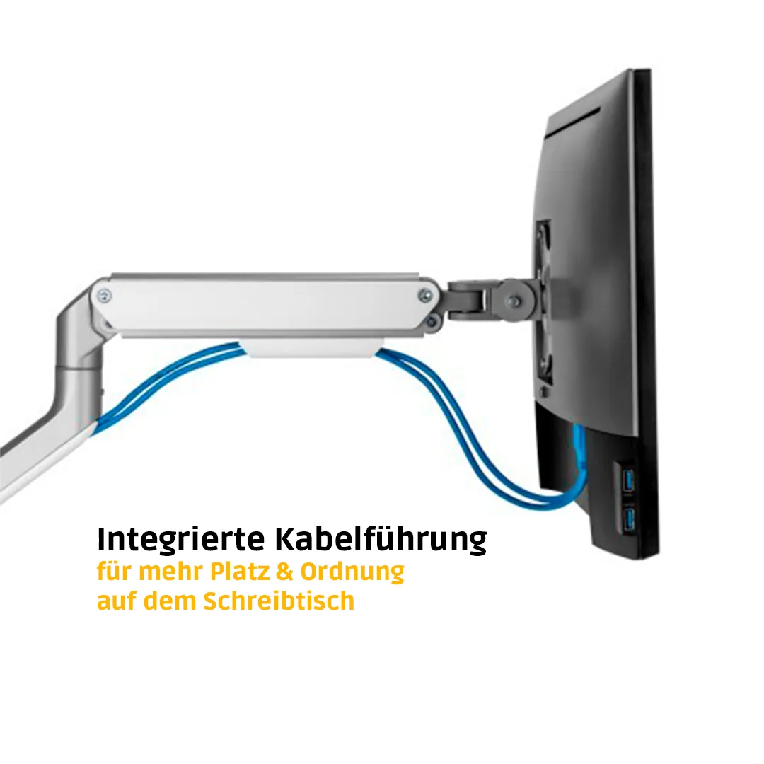 Monitorarm, Schreibtischhalter, Kabelmanagement, LED-Monitor, Armsystem