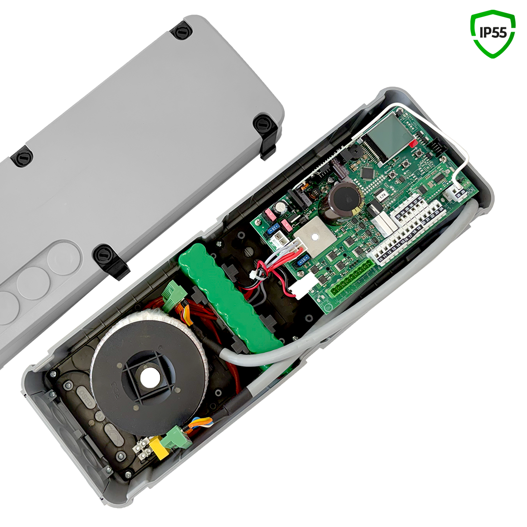 elektronikgehäuse, platine, lautsprecher, batterie, kabelsalat