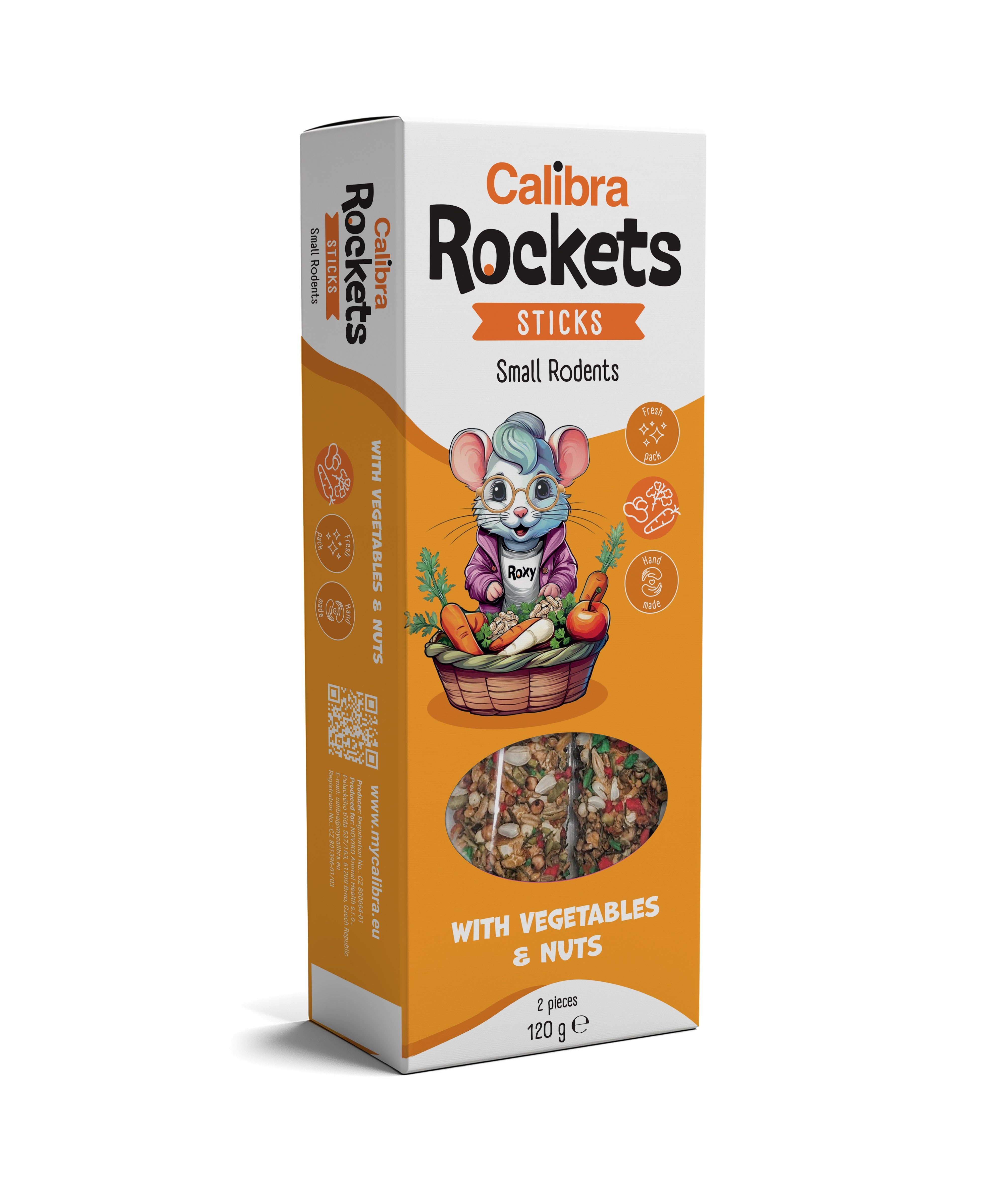 Calibra Rockets Gemüse & Nuss Sticks kleine Nager Calibra Rockets Gemüse & Nuss Sticks kleine Nager