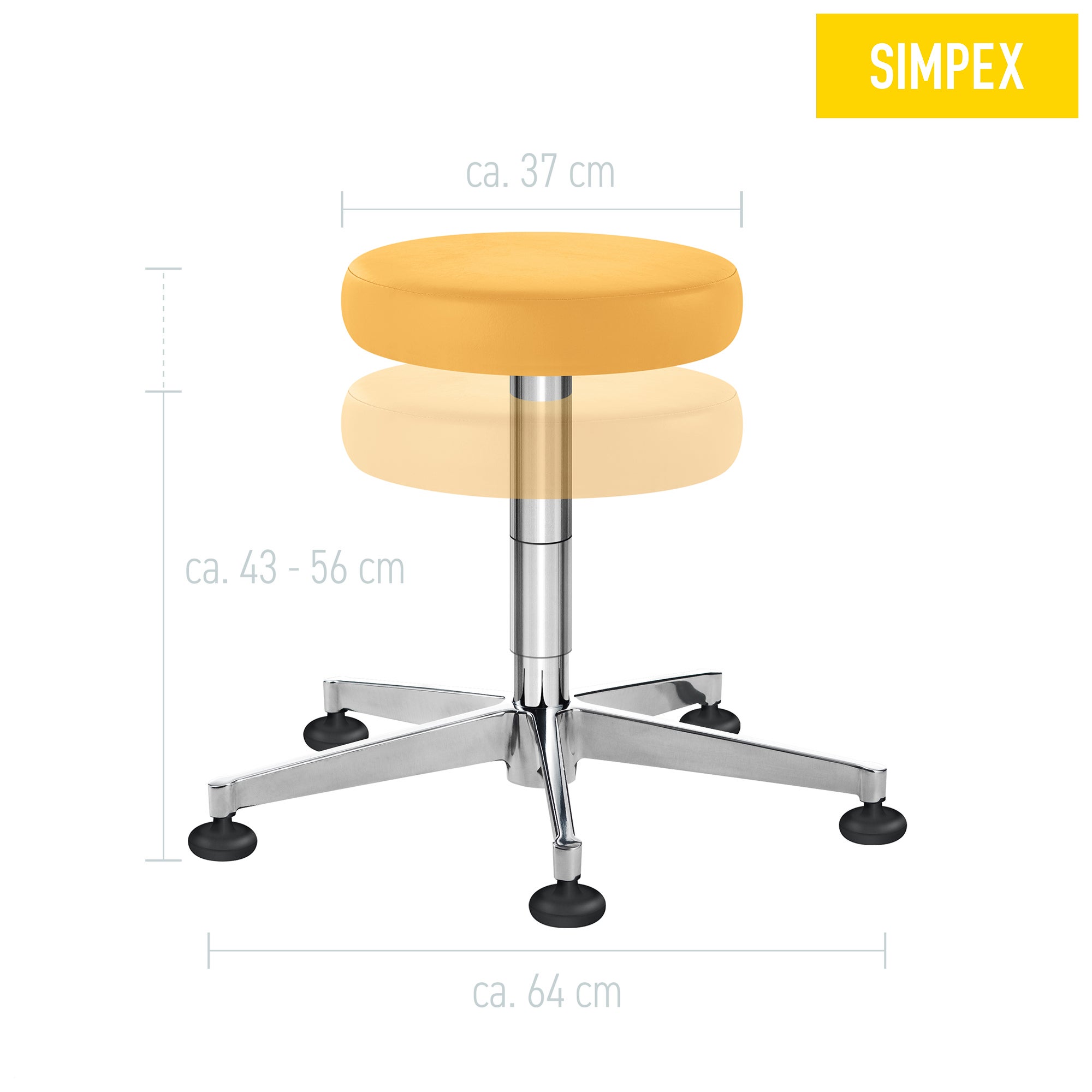 EQUITUS Manus Mini Gleiter mit exakten Abmessungen, ideal für medizinische Anwendungen von SIMPEX.