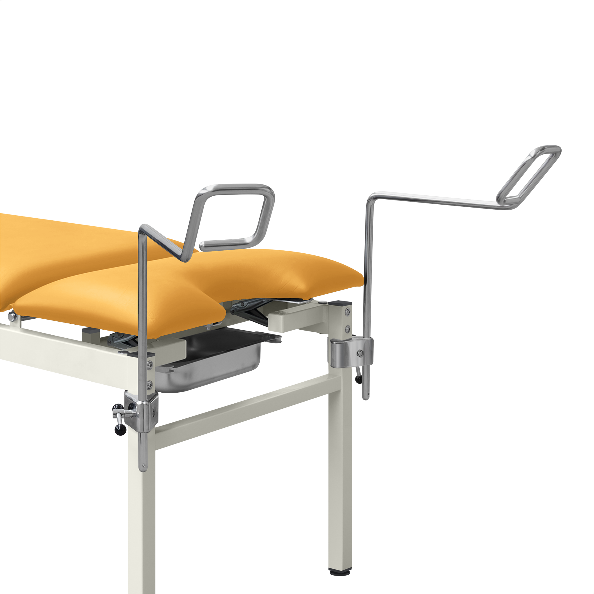 S-GYN Fersenstützen PEDI – stabil, hygienisch und ergonomisch Fersenstützen PEDI für VS-GYN – bequeme Lagerung für gynäkologische Untersuchungen“