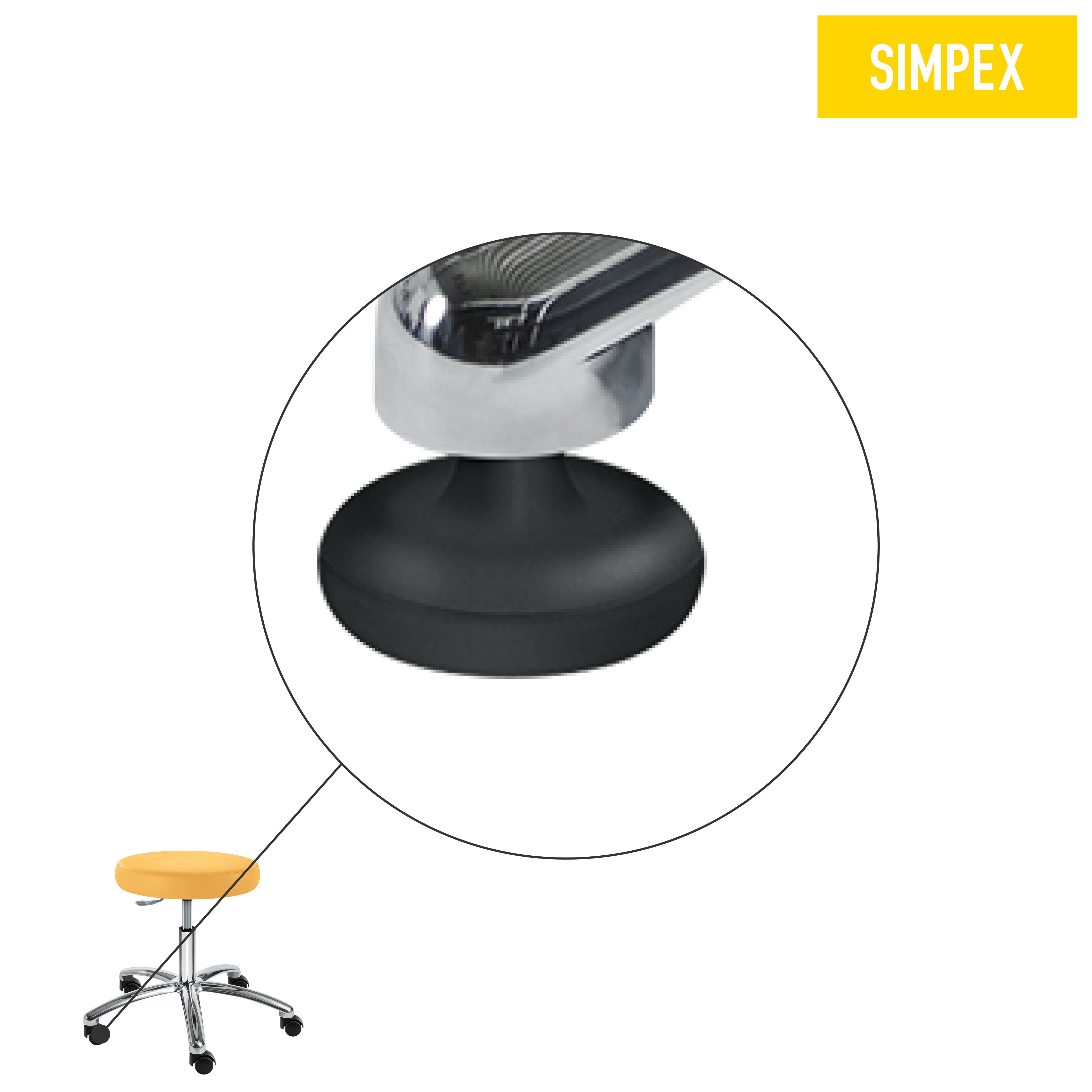 Ersatzteil | 5er-Set Kugelgleiter für Drehhocker