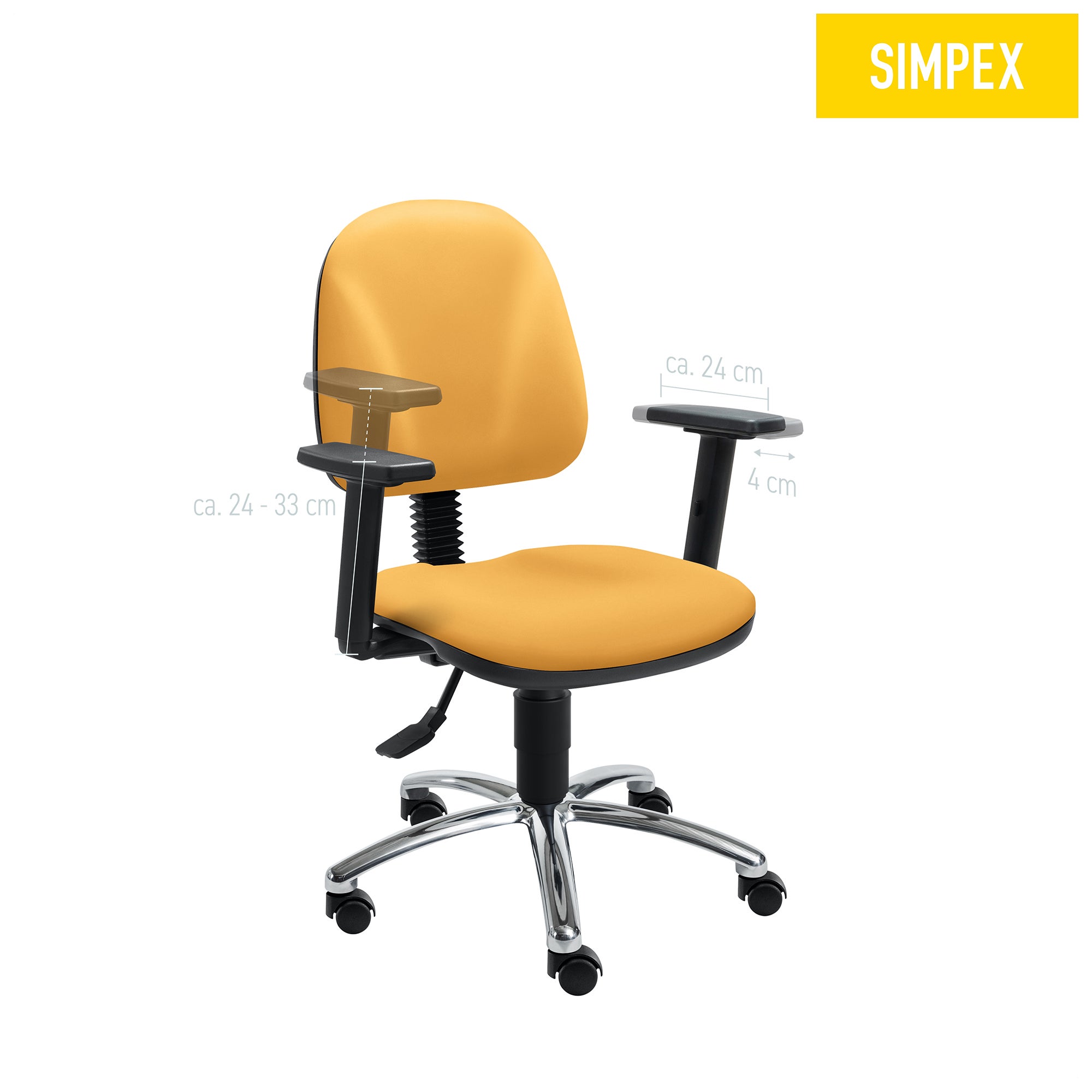 Ergonomischer HAEMO-LINEA Vario Ecco Therapeutikus mit Armlehnen, ideal für therapeutische Anwendungen.