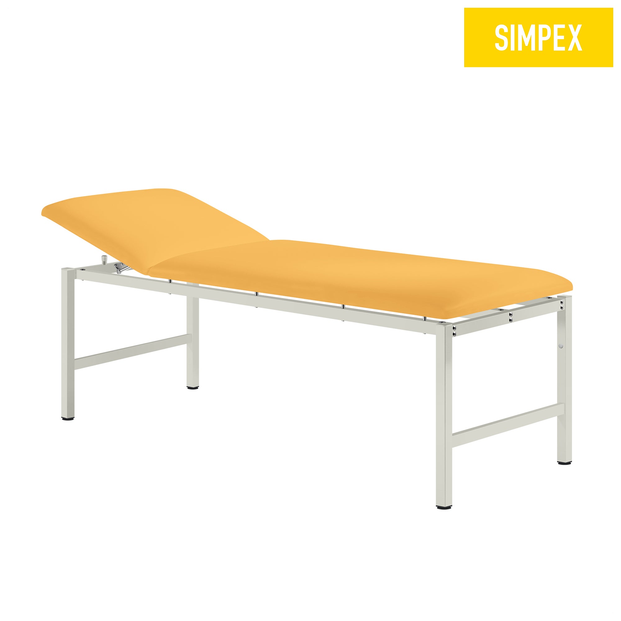 HERKULES Classic Gelbe Kunstlederliege für Sanitätsraum 🛏️ Die HERKULES Classic Liege in gelbem Kunstleder bietet Komfort und Stabilität für Praxen und Pflegeeinrichtungen.
