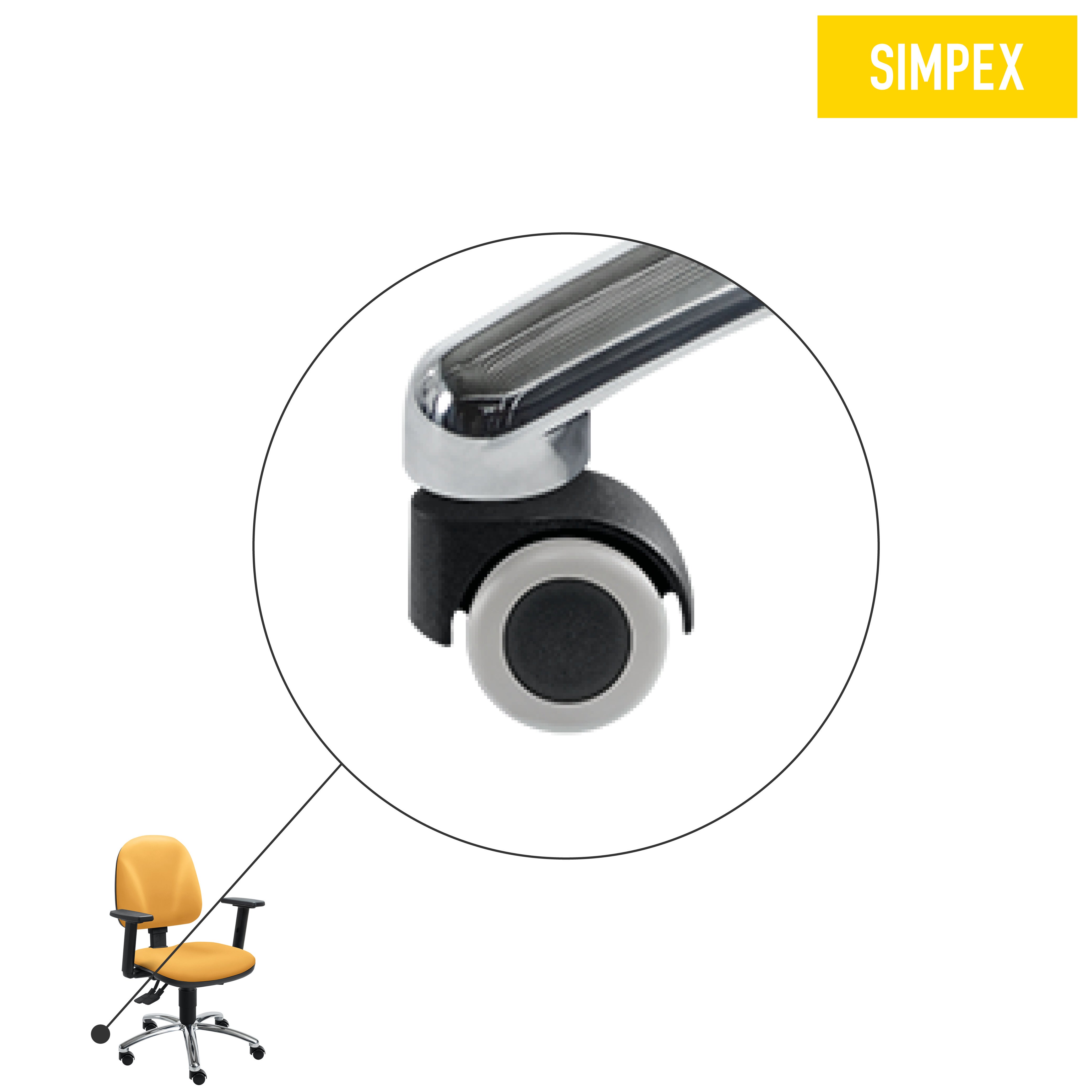 Ersatzteil | 5er-Set Doppelrolle, ø 50 mm, für THERAPEUTIKUS, DISPO-STAR, GIRO-STAR