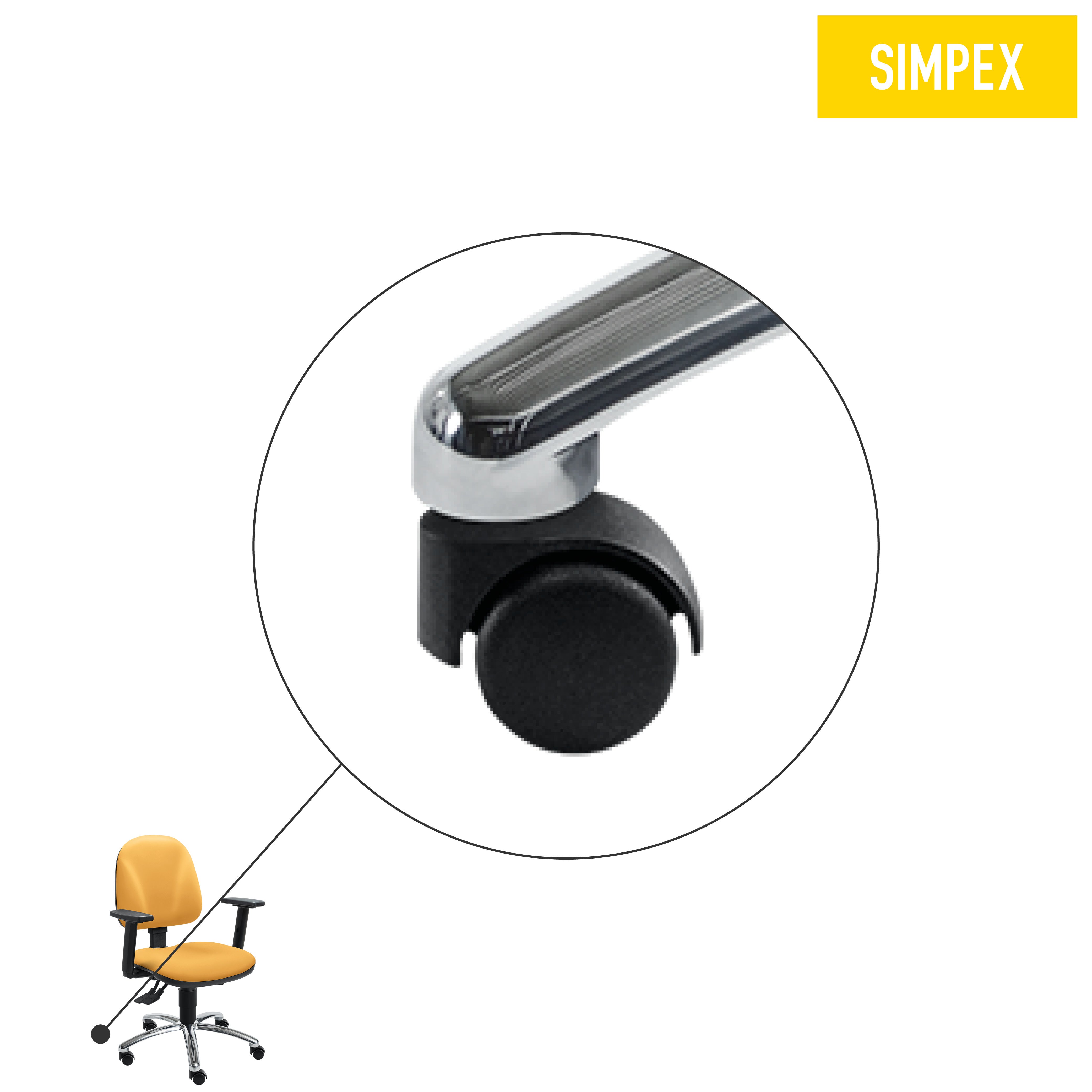 Ersatzteil | 5er-Set Doppelrolle, ø 50 mm, für THERAPEUTIKUS, DISPO-STAR, GIRO-STAR