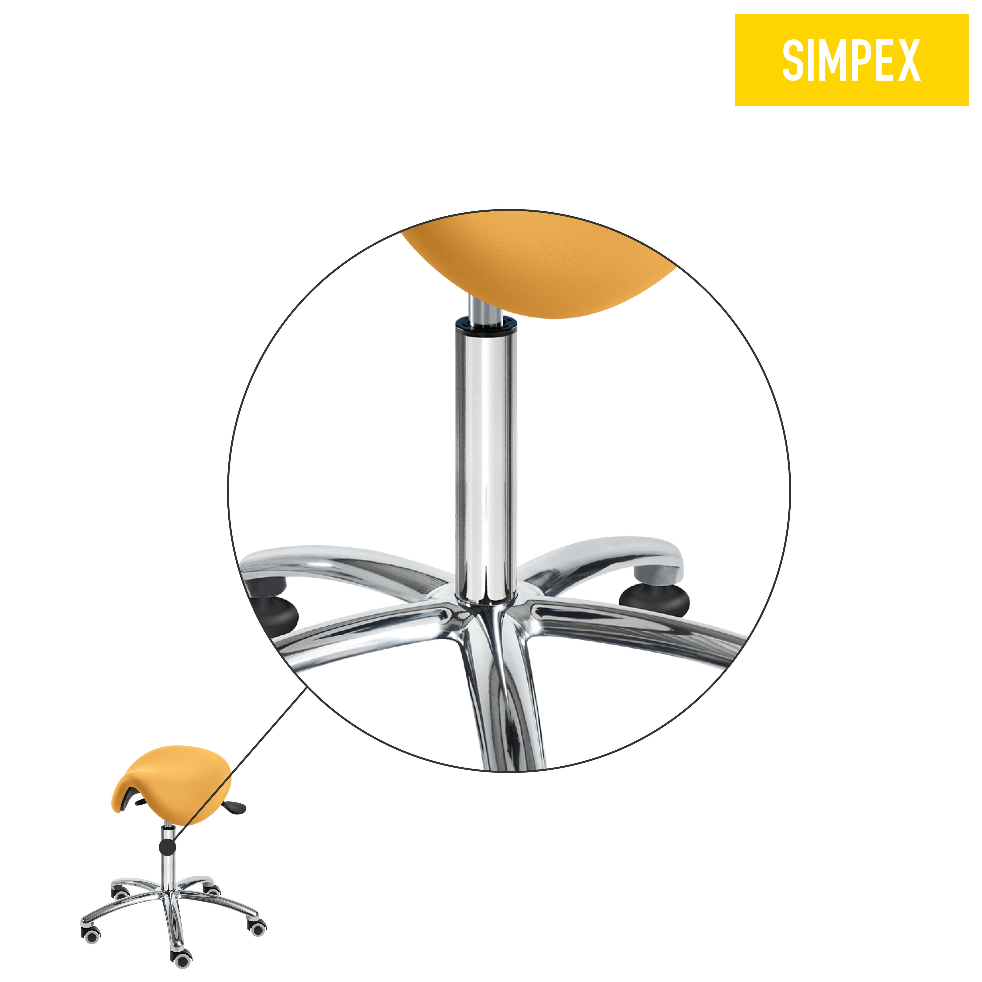 Ersatzteil | Gasfeder für Drehhocker, TOP-Höhe (Standard für EQUITUS)