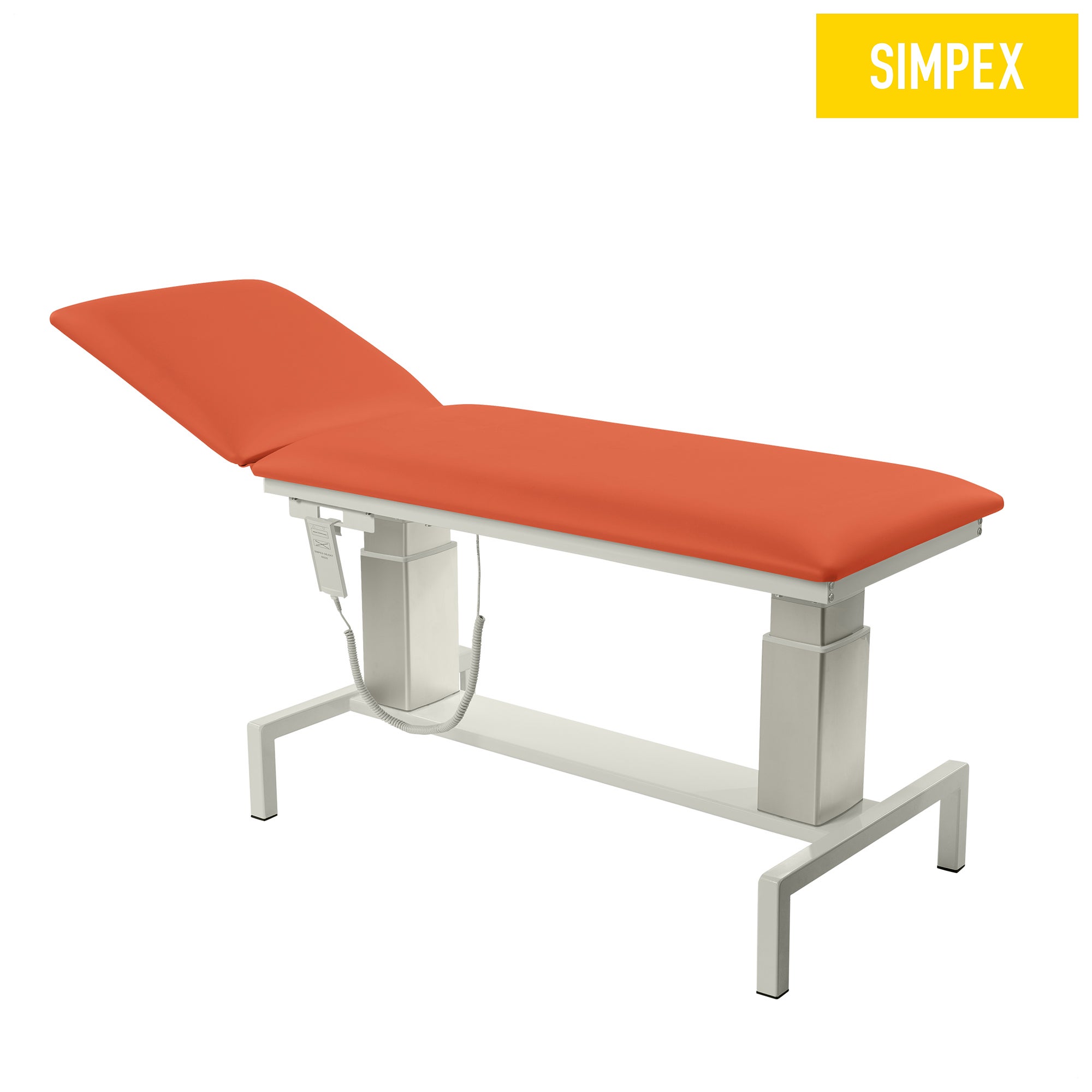 VITA-PORT Siesta mit hohen Kufen, orange Kunstleder, komfortable Behandlungsliege für Praxis und Krankenhaus