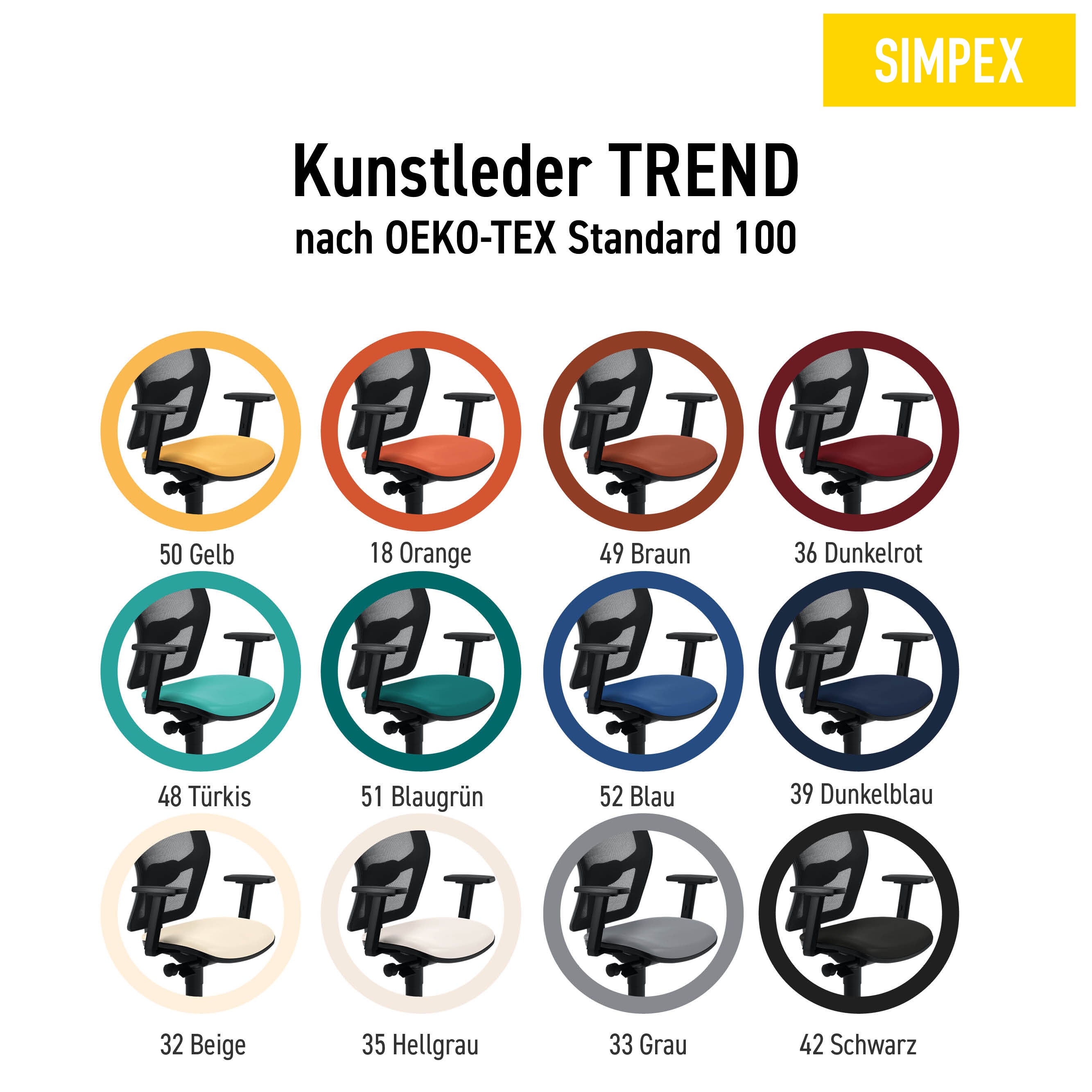 Bequemer, hygienischer Drehstuhl mit Kunstleder: MEDI STAR überzeugt in Funktion & Design. Jetzt online kaufen bei SIMPEX!