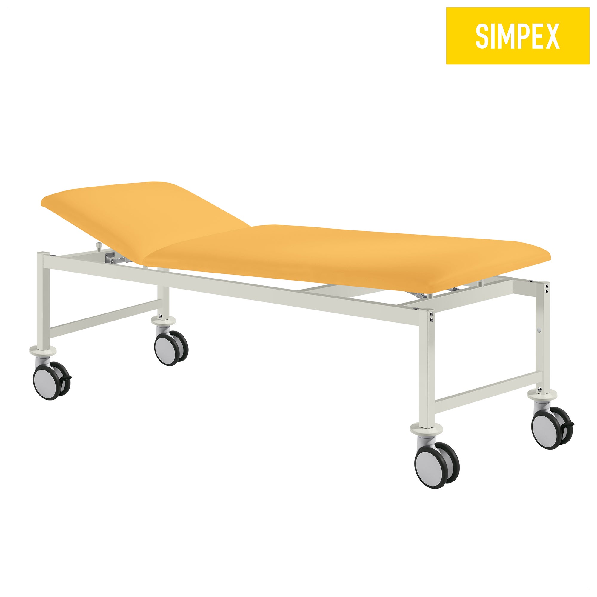 VS-SIESTA Mobil gilt als ideale gelbe Behandlungsliege aus Kunstleder für Praxen und Pflegeeinrichtungen.
