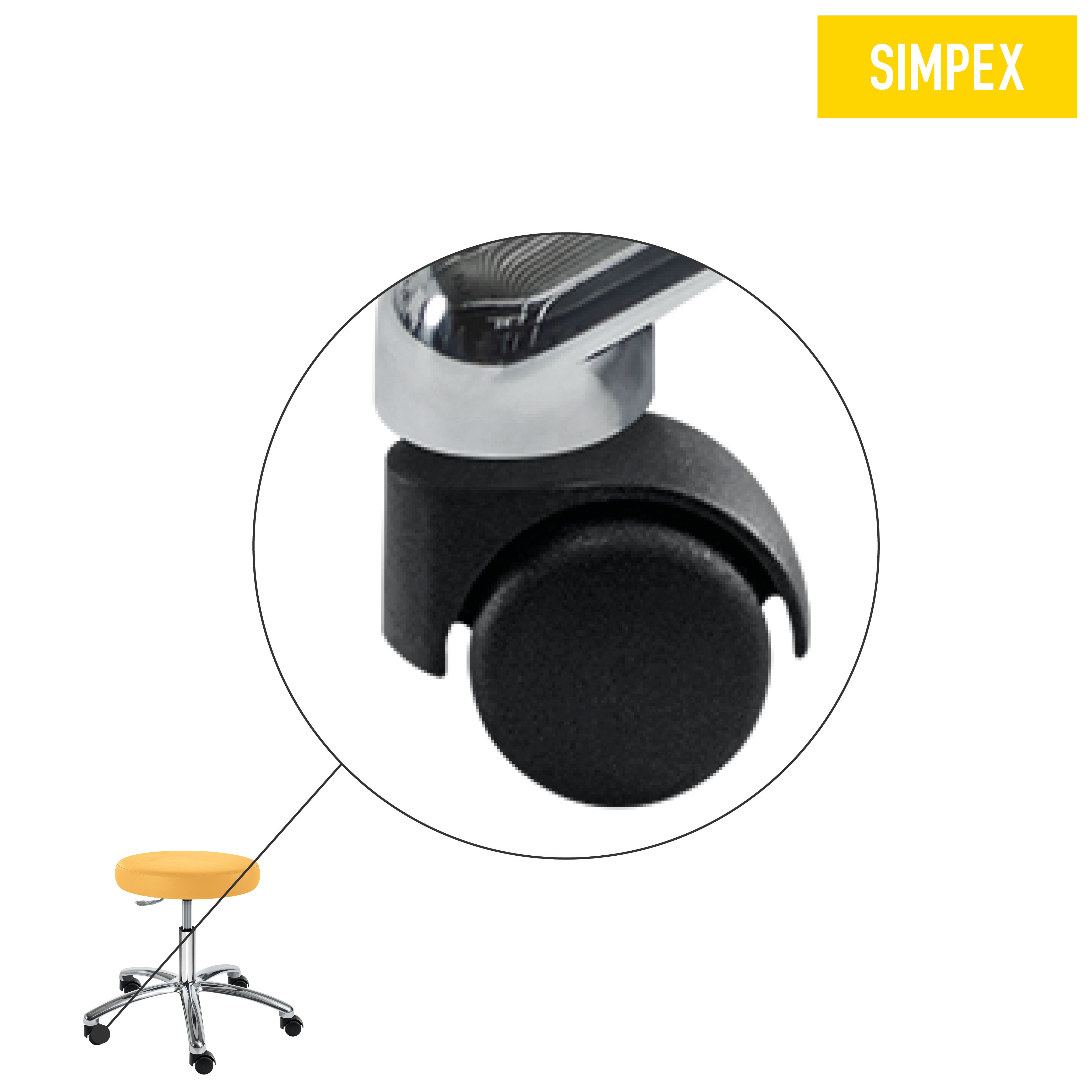 Ersatzteil | 5er-Set Doppelrolle, ø 50 mm, (außer SIMPO-THRONA, SUPER-THRONA)